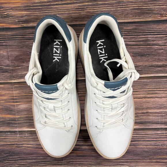 Kizik‎ Men's Sonoma Optic White Leather Casual Lace Up Shoes - Picture 7 of 8